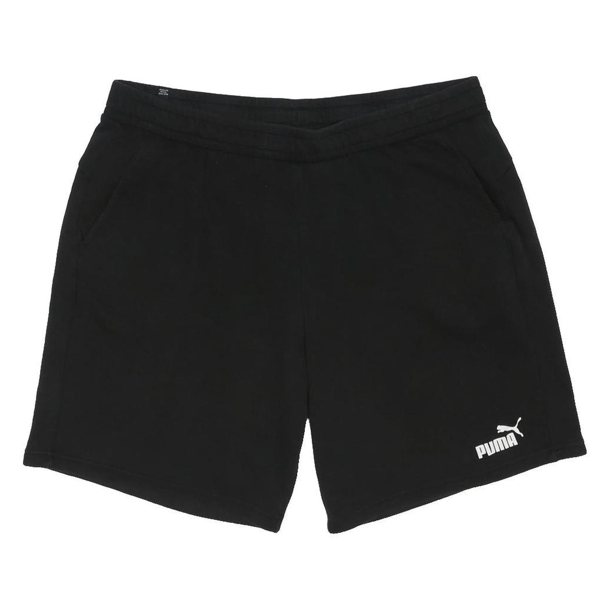 PUMA Mens Shorts Black Casual Plain 2XL W40 Cotton Blend Logo