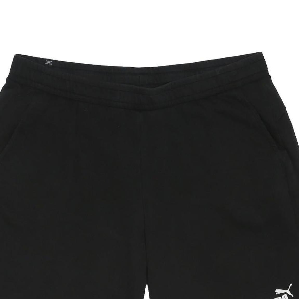 PUMA Mens Shorts Black Casual Plain 2XL W40 Cotton Blend Logo