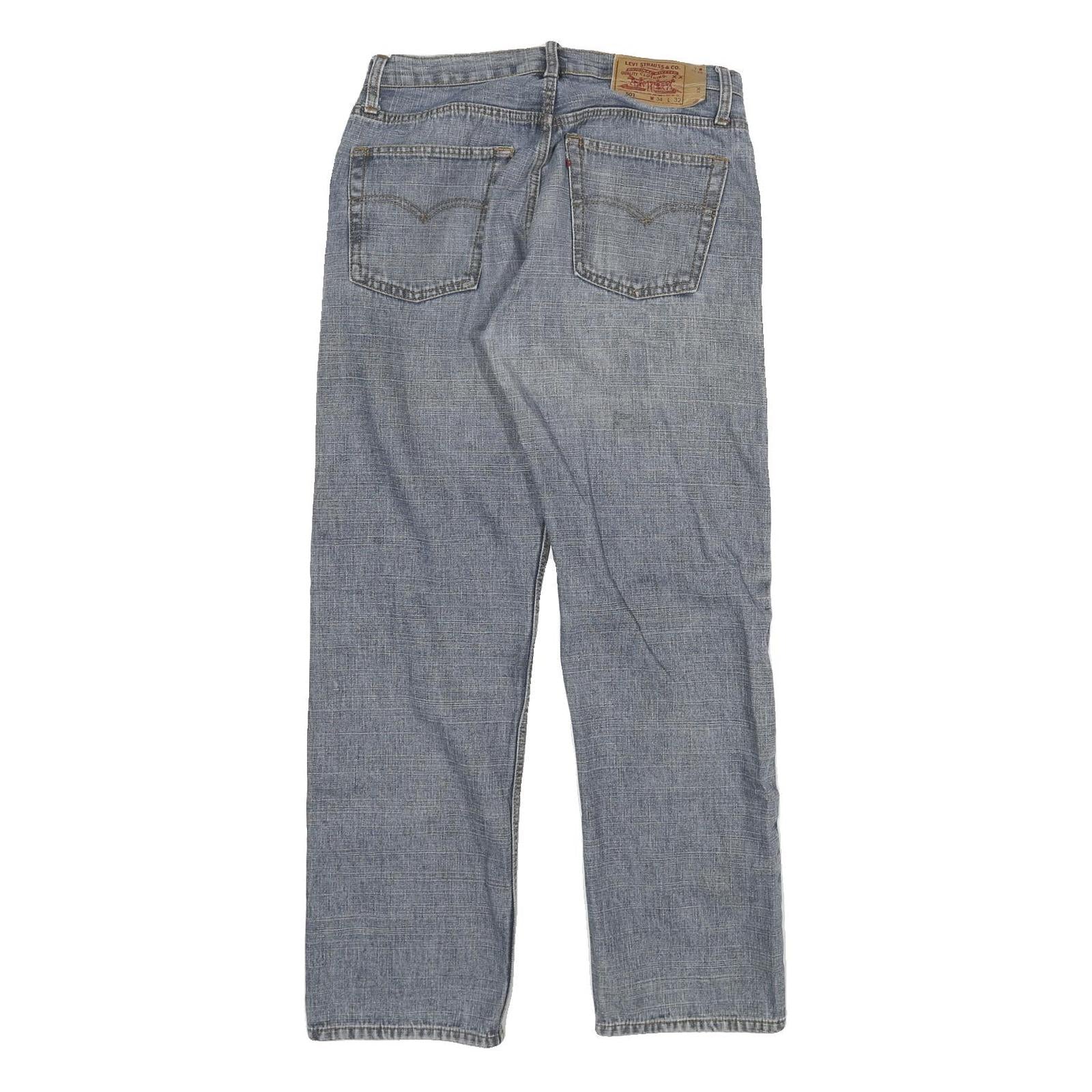 LEVI'S 501 Mens Jeans Blue Regular Straight Denim Medium W31 L30 Classic Button