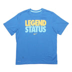 NIKE Mens Blue Legend Status Graphic T-Shirt L Short Sleeve Crew Neck Sportswear