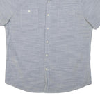 LEE Mens Blue Cotton Blend Short Sleeve Shirt L Casual Button Pocket Summer