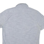 LEE Mens Blue Cotton Blend Short Sleeve Shirt L Casual Button Pocket Summer