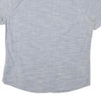 LEE Mens Blue Cotton Blend Short Sleeve Shirt L Casual Button Pocket Summer