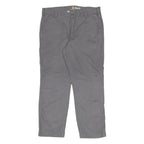 CARHARTT Mens Cotton Blend Grey Relaxed Fit Straight Trousers W38 L32 Casual