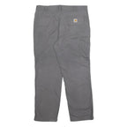 CARHARTT Mens Cotton Blend Grey Relaxed Fit Straight Trousers W38 L32 Casual