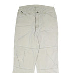 DICKIES Mens Jeans Beige Regular Straight Denim W34 L33 Workwear Zip Closure