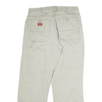 DICKIES Mens Jeans Beige Regular Straight Denim W34 L33 Workwear Zip Closure