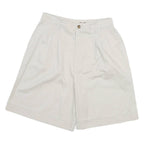 SEASON SPORT Womens Shorts White Casual Plain UK 12 W28 Relaxed Fit Cotton