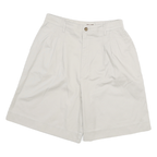 SEASON SPORT Womens Shorts White Casual Plain UK 12 W28 Relaxed Fit Cotton