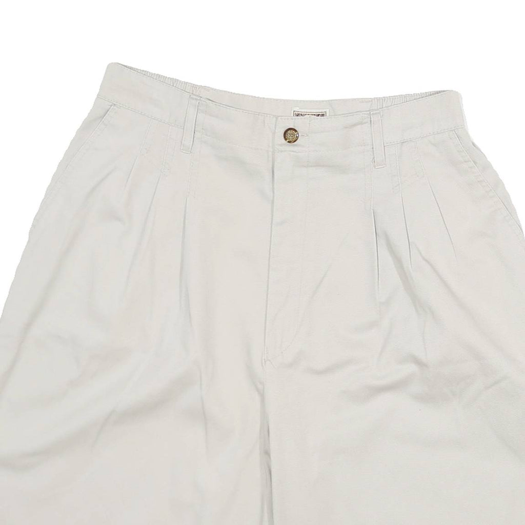 SEASON SPORT Womens Shorts White Casual Plain UK 12 W28 Relaxed Fit Cotton