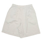 SEASON SPORT Womens Shorts White Casual Plain UK 12 W28 Relaxed Fit Cotton