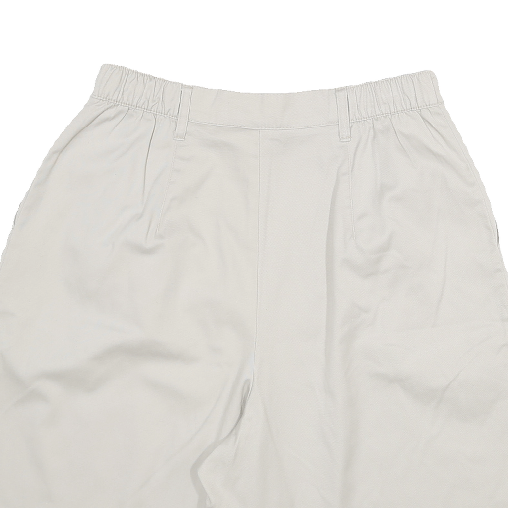 SEASON SPORT Womens Shorts White Casual Plain UK 12 W28 Relaxed Fit Cotton