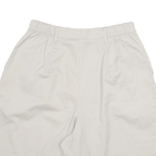 SEASON SPORT Womens Shorts White Casual Plain UK 12 W28 Relaxed Fit Cotton