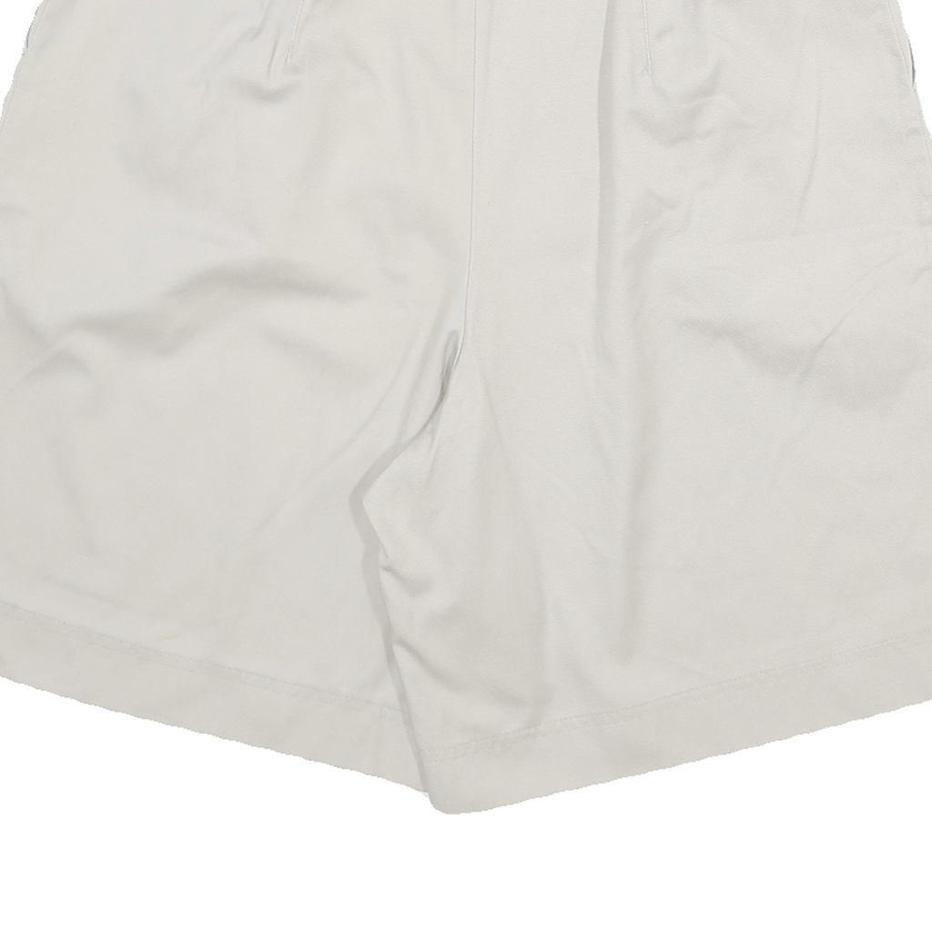 SEASON SPORT Womens Shorts White Casual Plain UK 12 W28 Relaxed Fit Cotton