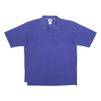 ADIDAS Mens Blue Polo Shirt XL Cotton Blend Short Sleeve Basic Sportswear