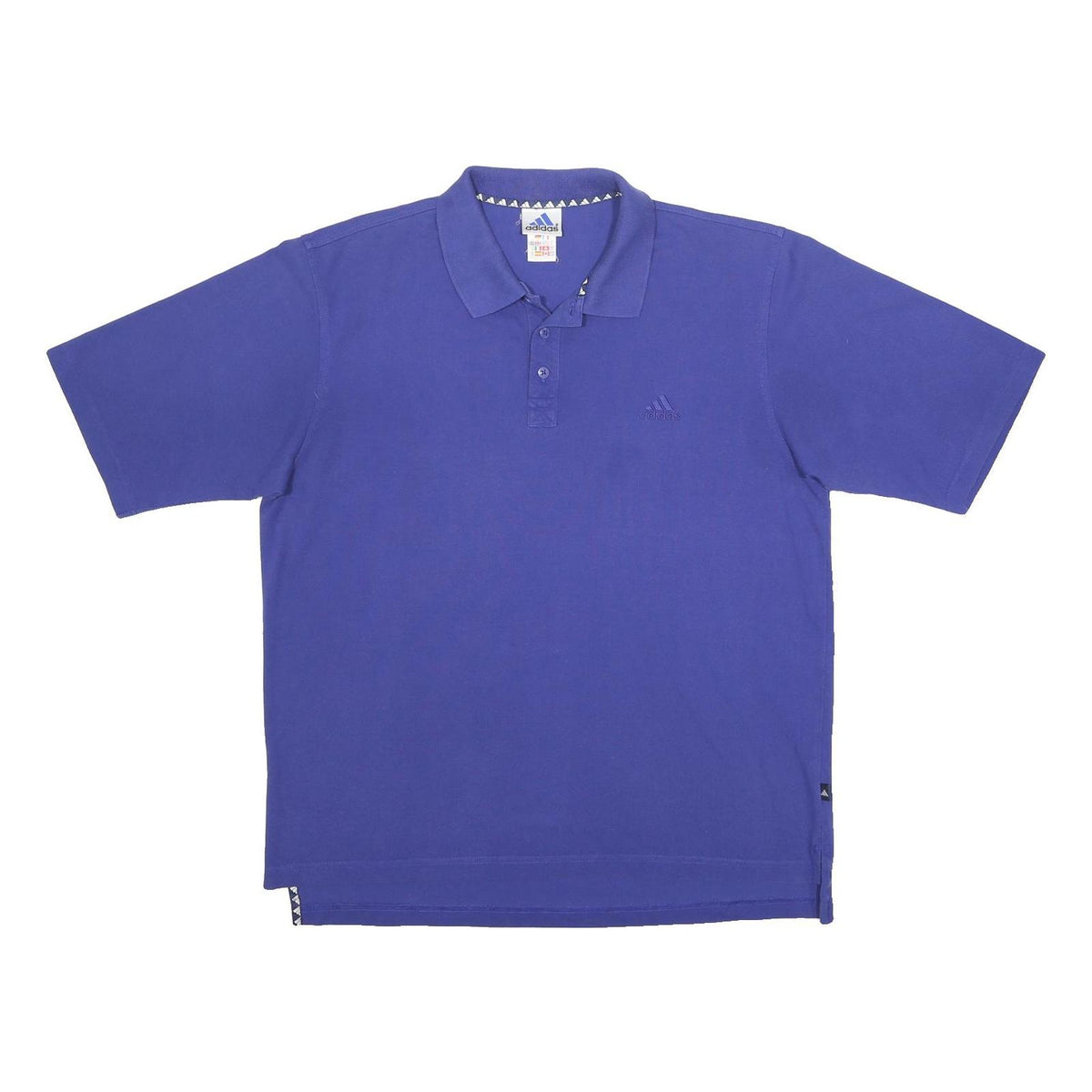 ADIDAS Mens Blue Polo Shirt XL Cotton Blend Short Sleeve Basic Sportswear