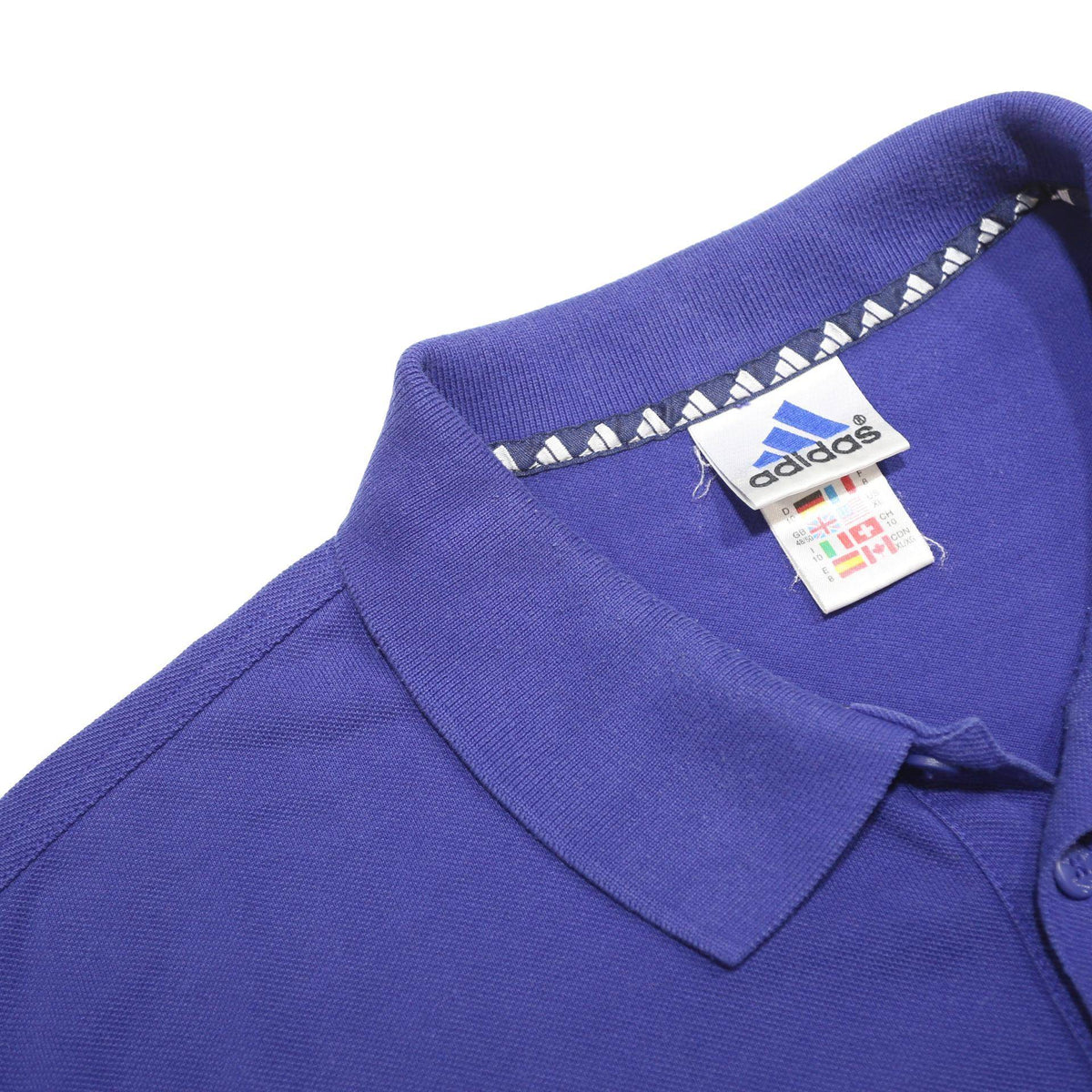 ADIDAS Mens Blue Polo Shirt XL Cotton Blend Short Sleeve Basic Sportswear