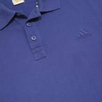 ADIDAS Mens Blue Polo Shirt XL Cotton Blend Short Sleeve Basic Sportswear