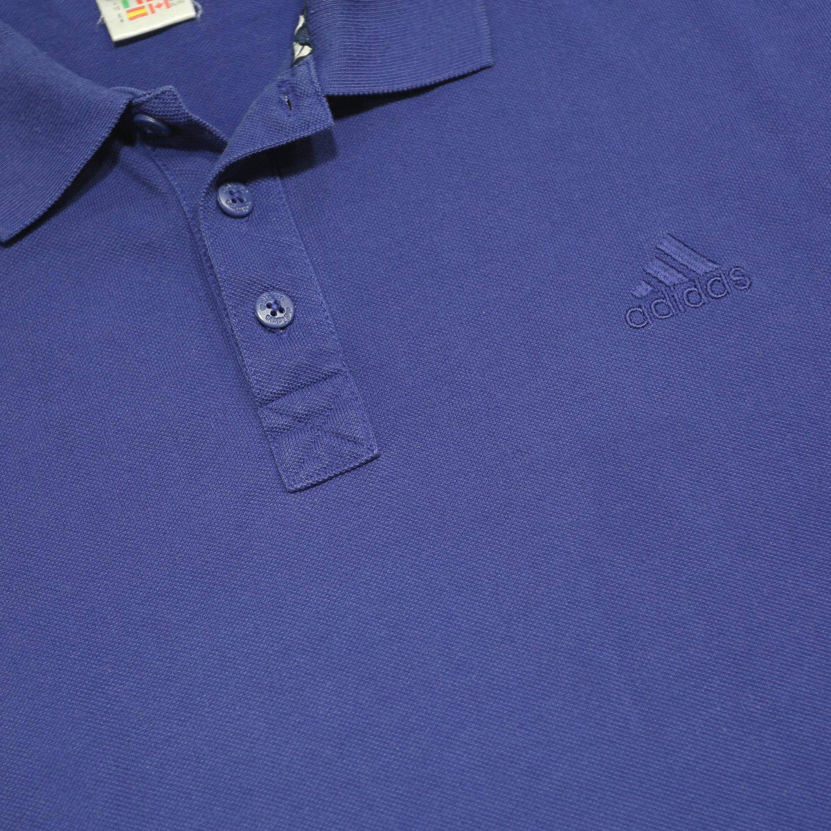 ADIDAS Mens Blue Polo Shirt XL Cotton Blend Short Sleeve Basic Sportswear