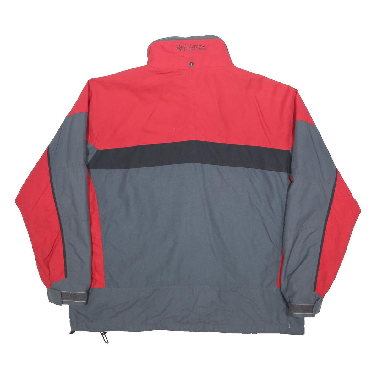 COLUMBIA Mens Red & Grey Outdoor Jacket XL Nylon Woven Colourblock Relaxed Fit