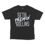 WWE Mens Black Seth Freakin Rollins Graphic T-Shirt M Crew Neck Short Sleeve