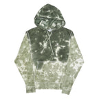 CHAMPION Mens Green Tie Dye Hoodie S Cotton Blend Casual Pullover