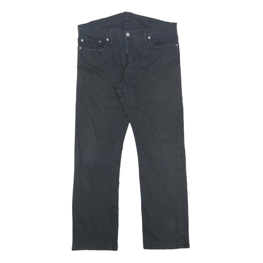 LEVI'S 514 Slim Mens Jeans Black Slim Straight Denim W36 L32 Classic Zip Cotton