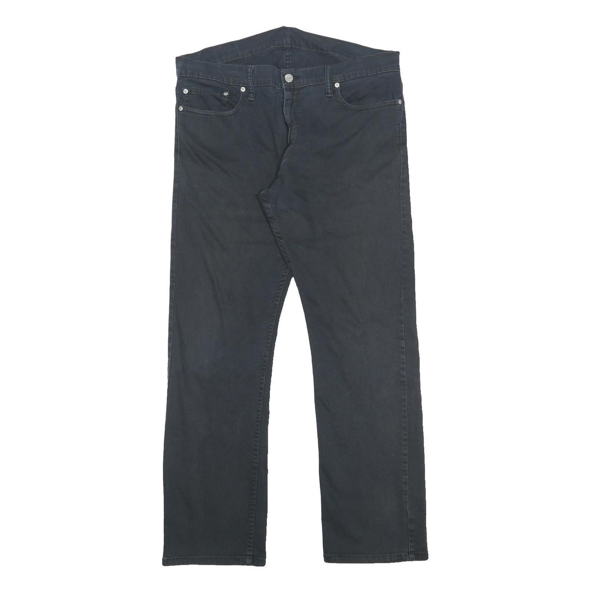 LEVI'S 514 Slim Mens Jeans Black Slim Straight Denim W36 L32 Classic Zip Cotton