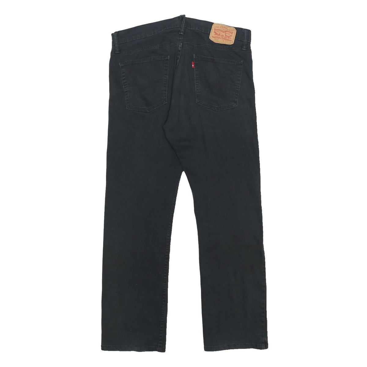 LEVI'S 514 Slim Mens Jeans Black Slim Straight Denim W36 L32 Classic Zip Cotton
