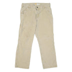 CARHARTT Mens Regular Beige Jeans Denim W34 L27 Cotton Blend Workwear Zip