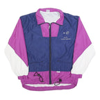 MONT AIR Mens Navy & Purple Nylon Zip Jacket S Colourblock Casual Lightweight