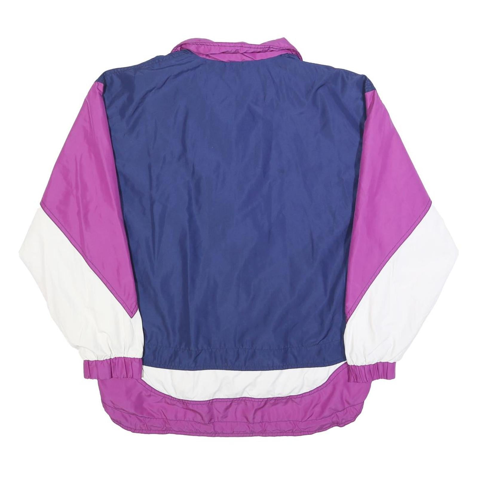 MONT AIR Mens Navy & Purple Nylon Zip Jacket S Colourblock Casual Lightweight