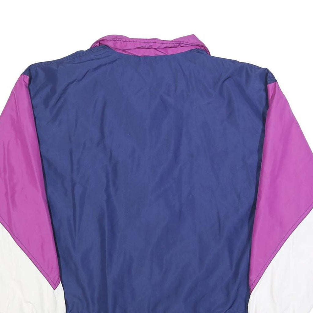 MONT AIR Mens Navy & Purple Nylon Zip Jacket S Colourblock Casual Lightweight