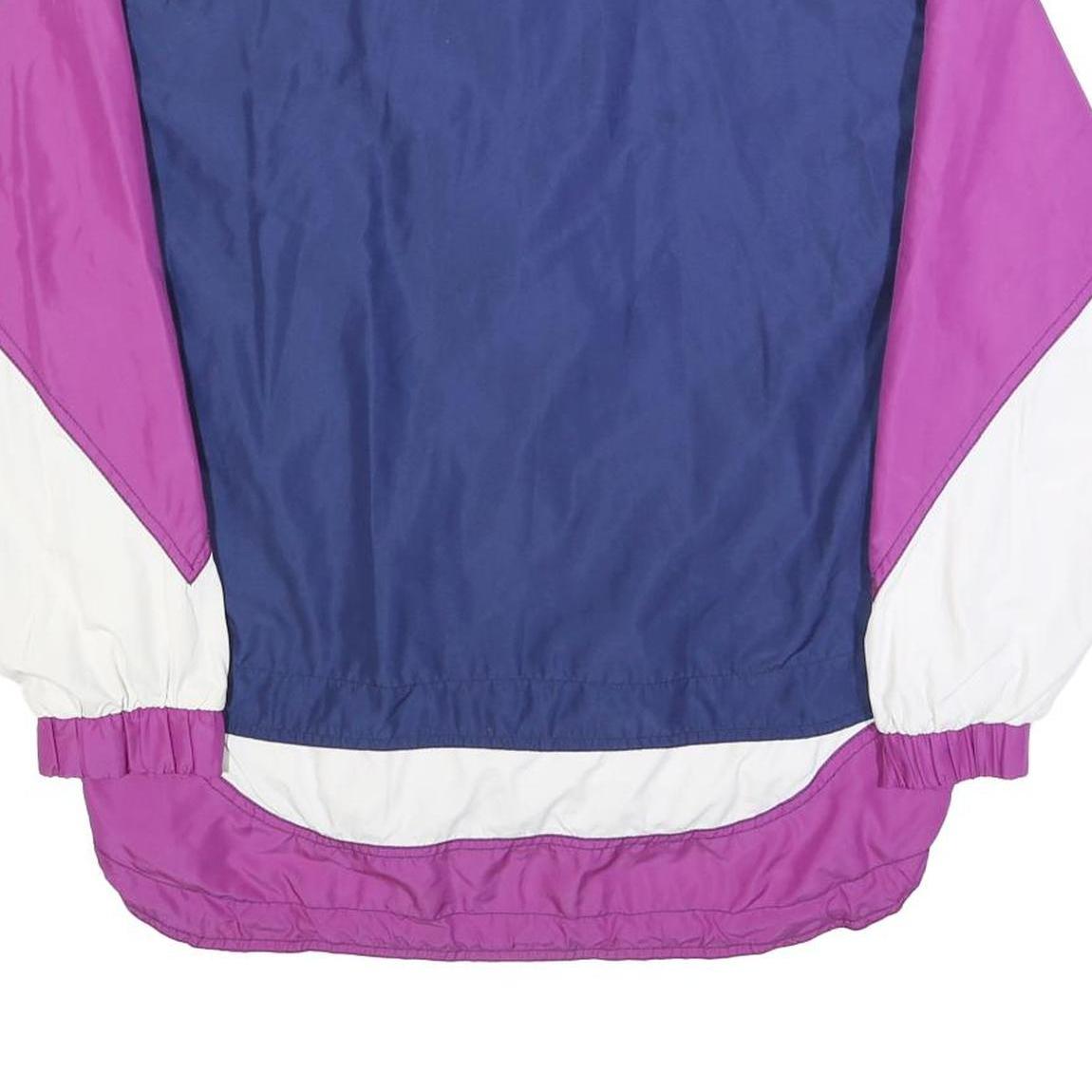 MONT AIR Mens Navy & Purple Nylon Zip Jacket S Colourblock Casual Lightweight