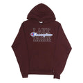 CHAMPION Mens Maroon Lake Tahoe Hoodie L Cotton Blend Pullover Casual Sweatshirt