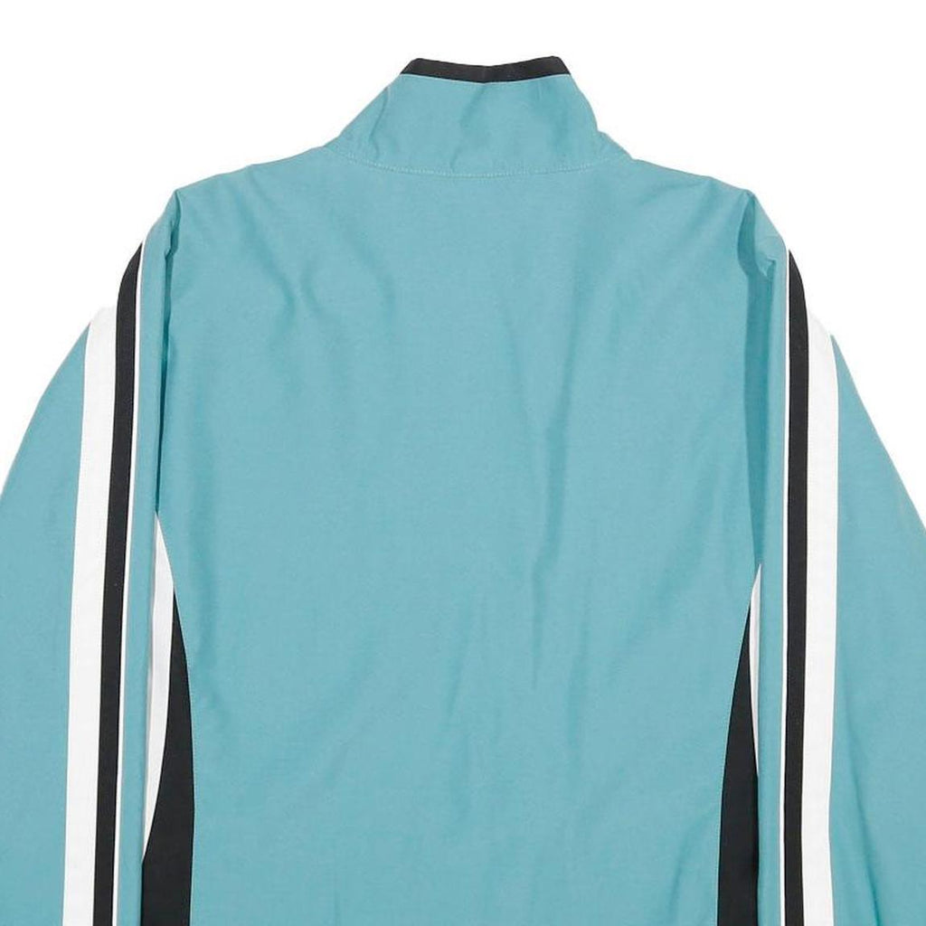 Womens Blue & Black Polyester Zip Jacket XL Plain Casual Sportswear Track Top