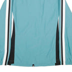 Womens Blue & Black Polyester Zip Jacket XL Plain Casual Sportswear Track Top