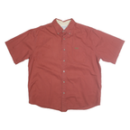 CARHARTT Mens Rust Red Cotton Blend Short Sleeve Shirt XL Casual Workwear