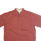 CARHARTT Mens Rust Red Cotton Blend Short Sleeve Shirt XL Casual Workwear