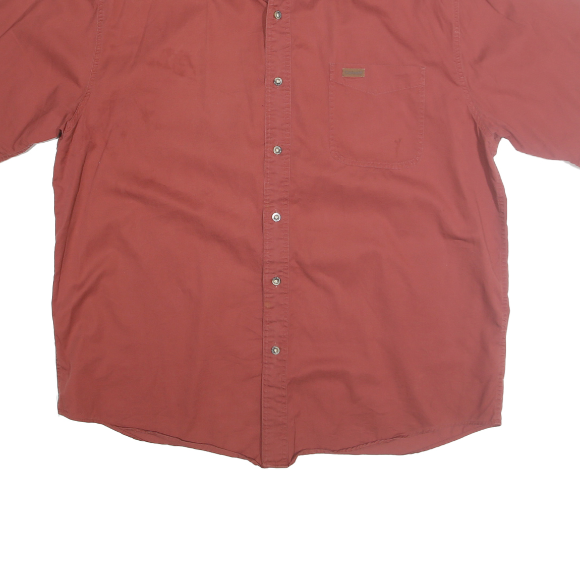 CARHARTT Mens Rust Red Cotton Blend Short Sleeve Shirt XL Casual Workwear