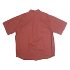 CARHARTT Mens Rust Red Cotton Blend Short Sleeve Shirt XL Casual Workwear