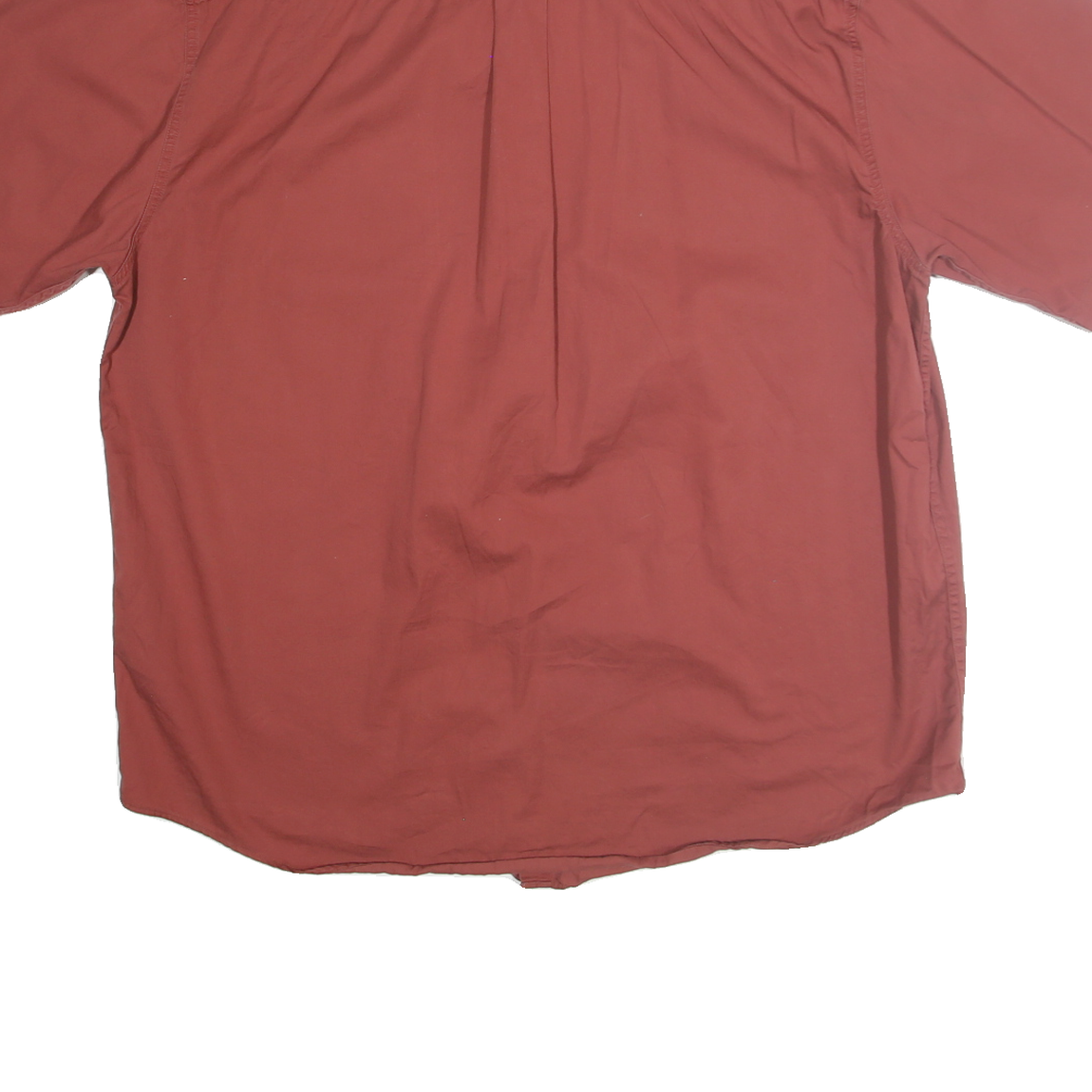 CARHARTT Mens Rust Red Cotton Blend Short Sleeve Shirt XL Casual Workwear