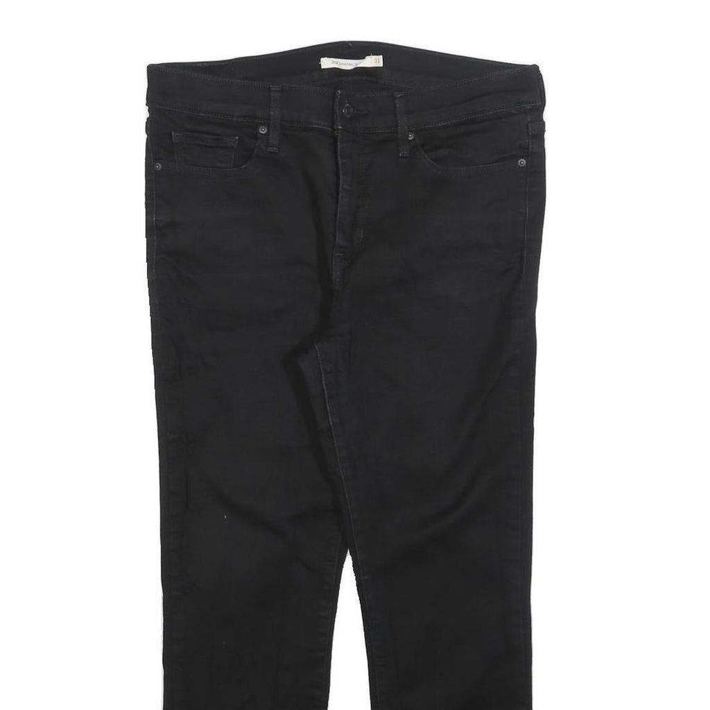 LEVI'S 312 Womens Jeans Black Slim Skinny Denim W31 L25 Zip Cotton Blend