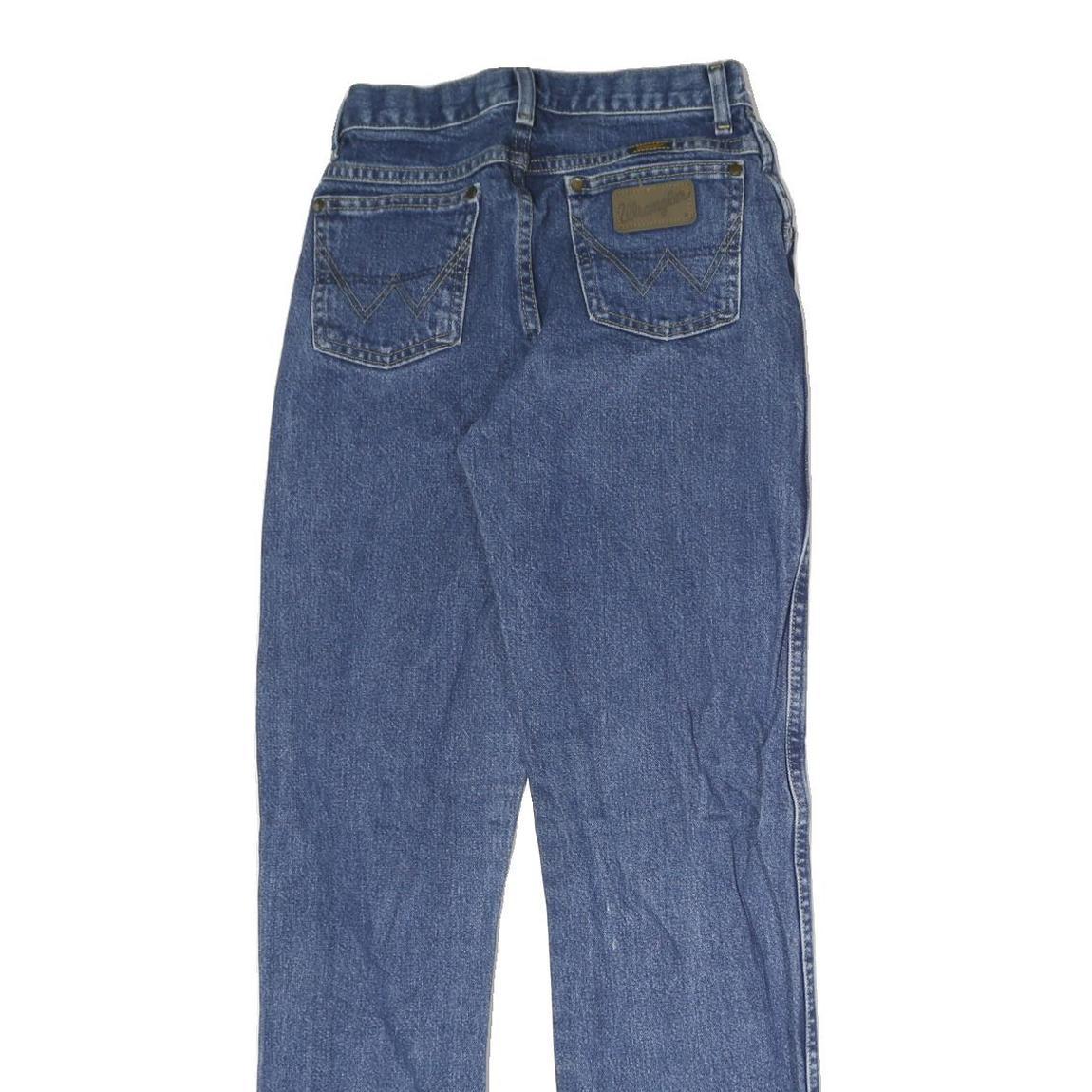 WRANGLER Mens Slim Blue Denim Raw Slim Fit Jeans W26 L28 Classic Zip Pocket