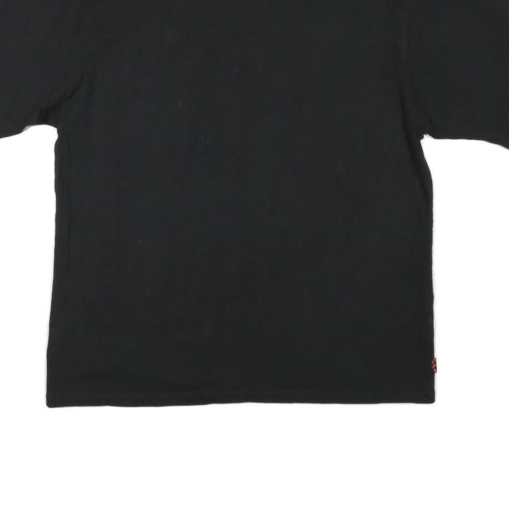 VANS Mens Black Graphic T-Shirt S Short Sleeve Crew Neck Skate Logo Print