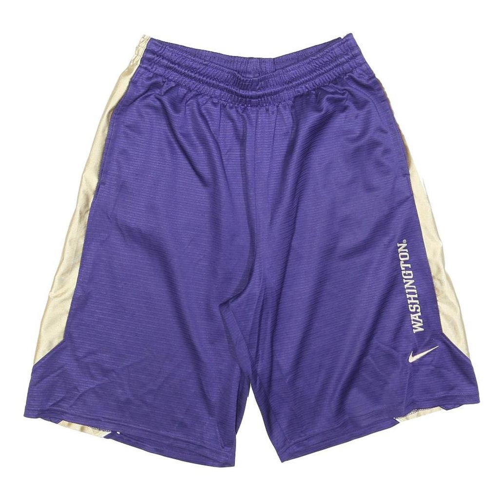NIKE Mens Purple Cream Sports Shorts M W28 Washington Print