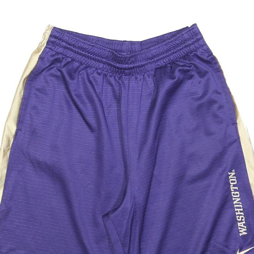 NIKE Mens Purple Cream Sports Shorts M W28 Washington Print