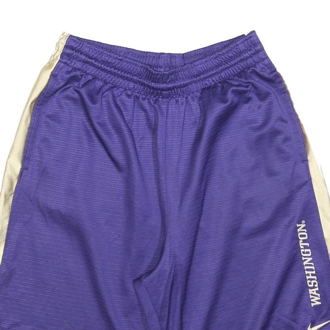 NIKE Mens Purple Cream Sports Shorts M W28 Washington Print