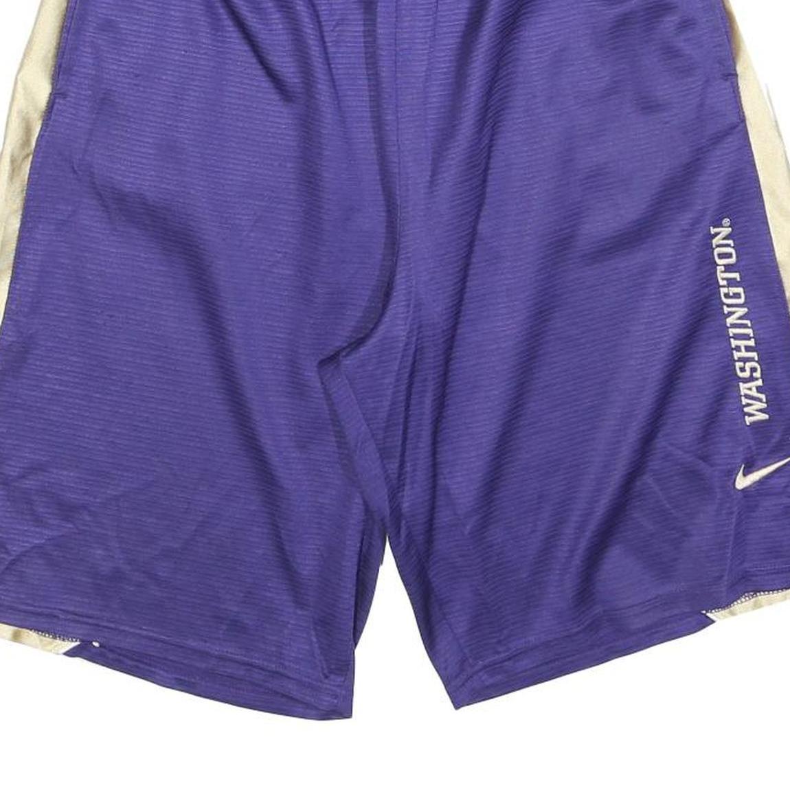 NIKE Mens Purple Cream Sports Shorts M W28 Washington Print