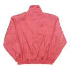 Womens Pink Silk Bomber Jacket XL Woven Plain Lightweight Zip-Up